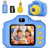 Kids Camera for Boys Girls Age 3-9, Toddler Digital Camera with 32GB SD Card, 1080P Video, Games & Filters, Shockproof First Camera Toy, Birthday for 3 4 5 6 7 8 9 Year Old