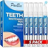 Teeth Whitening Pen 4+1(5 Pack), 70+ Treatments, Use Twice a Day Up to 1-6 Shade Whiter in 1-2 Weeks, 4 Whitening Pens plus 1 Desensitizing Pen, Effective, Painless and Enamel Safe Teeth Whitening Gel