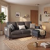 Homall 72" L Shaped Sofa Couches for Small Spaces, Apartment Charcoal Gray