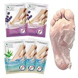 5 Pack Foot Peeling Mask,Exfoliator Peel Off Calluses Dead Skin Callus Remover,Foot Mask for Dry Cracked Feet,Foot Peel Masks for Men and Women,Feet Peeling Mask,Spa Gifts for Women,Self Care Gifts