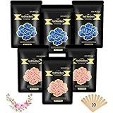 Bouvetan 1.3Lb/21oz Wax Beads for Brazilian, Eyebrow, Face, Bikini, Legs, Arms Waxing - 6 Packs with 10 Wax Spatulas for Women and Men