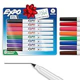 EXPO Low Odor Dry Erase Markers Ultra-Fine Tip Assorted Colors 8 Count