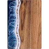 guogiyala Ocean Charcuterie board: Resin Cutting Board, handmade board for Fruit Cheese and meat, Vegetable, Kitchen, Gift