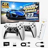 2026 Upgraded Retro Gaming Stick Pro, 40,000+ Retro Game Console, 23 Emulators, 128GB Built-in Classic Video Games, 4K HDMI Plug and Play TV Gaming System, 2 Wireless Controllers for Family Entertainment