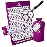 Acupressure Mat & Pillow Set - Acupressure Therapy for Back and Neck Pain Relief, Sciatica, and Pressure Point Aches Ideal Acupuncture Mat for Sleeping Aid & Recovery