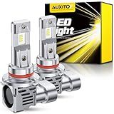 AUXITO 9012 LED Bulb, 800% Brighter Ultra-Bright, 6500K White, Mini Size Wireless Plug and Play Automotive Lighting, Pack of 2