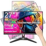Pisichen Touchscreen Gaming Monitor 27 Inch 4K UHD(3840x2160) IPS Computer Monitor, 60Hz, Ultra-Thin Bezel, HDMI, DisplayPort, 400 cd/㎡, VESA, Tilt Adjustable