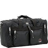 Rockland Duffel Bag, Black, 18.5 in X 10.5 in X 8.5 in