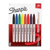 Sharpie Permanent Markers, Fine Point, Assorted Colors, 8 Count - School, Office, Arts & Crafts, Desk Supplies