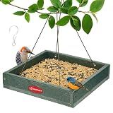 Kingsyard Platform Bird Feeder for Outdoors, Hanging Feeding Tray