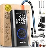 OlarHike Tire Inflator Portable Air Compressor, Smart Dual Hose System, 160PSI Auto Air Pump for Car Tires, Bike,Bicycle, Motorcycles,Electric Pump with LED Light & Digital Pressure Gauge