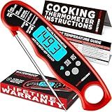 Alpha Grillers Meat Thermometer Digital – Instant Read Food Thermometer for Cooking & Grilling – Professional Kitchen Fathers Day Gift for Dad Men Him Husband