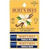 Burt's Bees Lip Balm - Vanilla Bean, Lip Moisturizer With Responsibly Sourced Beeswax, Tint-Free, Natural Origin Conditioning Treatment, 2 Tubes, 0.15 oz.