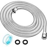 TEELLA 118" Shower Hose, Extra Long 304 Stainless Steel Handheld Shower Head Hose Extension/Replacement, Flexible & Durable, G1/2 Universal Insert & Nut