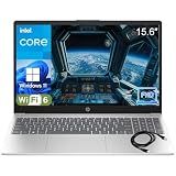 HP Pavilion 15" 2026 AI-Ready Laptop, Intel 4-Core N100, 8GB RAM, 256GB SSD, FHD Display, Numeric Keypad, Long Battery, Lightweight, Microsoft Office 365, Platinum White, Windows 11 Home, Type C RJ45