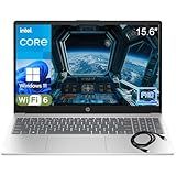 HP Pavilion 15" 2026 AI-Ready Laptop, Intel 4-Core N100, 8GB RAM, 256GB SSD, FHD Display, Numeric Keypad, Long Battery, Lightweight, Microsoft Office 365, Platinum White, Windows 11 Home, Type C RJ45