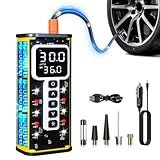 BLACKYEW Tire Inflator Portable Air Compressor, 150PSI Air Pump for Car Tires, Auto Shut-Off Fast Inflation Tire Pump with Pressure Gauge & LED Light for Car, Bike, Motorcycle, Ball