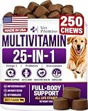 25-in-1 Dog Vitamins and Supplements, 250 Chews, Dog Multivitamin Chewable