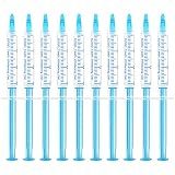 EZGO 10 Pack Teeth Whitening Gel Refills 22% Bleaching Gel, No Sensitive Teeth Whitener, Great for Sensitive Tooth Whitening, Carbamide Peroxide Teeth Whitening Gel, Mint Flavor (10X 3ML)