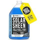CLEANTITE Solar Panel Cleaner 1 Gallon (Makes 512 G) - Super Concentrated Cleaning Solution for Glass, Metal, Wood & Plastic - Remove Oil, Fingerprint & Water Spots - Multipurpose Solar Panel Cleaning