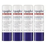 Aquaphor Lip Repair Stick with Jojoba Oil and Shea Butter, Moisturizing Lip Balms, Fragrance Free and Paraben Free, Immediately Relieves Dryness, 0.17 Oz Stick, Pack of 4