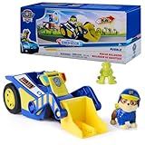 Paw Patrol: Search & Rescue, Rubble Rescue Bulldozer Vehicle with 2 Figures, Police Car Toy with Pull-Back Action, Kids Toys for Boys & Girls Ages 3+