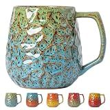 Forest Tide Ceramic Mug, 18oz Reactive Glaze Coffee Mug, Self Care Gift