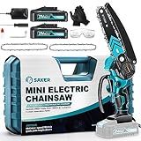 Saker Mini Chainsaw,6 Inch Portable Electric Chainsaw Cordless, Small Handheld Chain saw for Tree Branches,Courtyard, Household and Garden,Christmas Gifts for Men Dad Husband Women