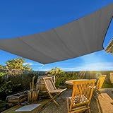 Artpuch 10' x 13' Sun Shade Sails Rectangle Canopy, Dark Grey UV Block Cover for Outdoor Patio Garden Yard