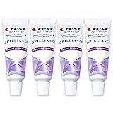 Crest 3D White Brilliance Toothpaste, Vibrant Peppermint, Travel Size 0.85 oz (24g) - Pack of 4