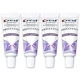 Crest 3D White Brilliance Toothpaste, Vibrant Peppermint, Travel Size 0.85 oz (24g) - Pack of 4
