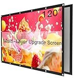 Pipishell 120 Inch Multi-Layer Upgraded Projector Screen,16:9 4K UHD Outdoor Movie Screen, Foldable & Hand-Washable,Portable Projector Screen for Backyard Movie Nights,Home Theater Movie,and Camping ﻿