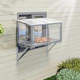 COZIWOW Outdoor Cat Enclosure Wall Catio Window Perch Cat Patio Furniture