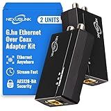Nexuslink G.hn Ethernet Over Coax Adapter Kit - 1.2Gbps Network for Unused/Dark Coax - Secure Wired Connection for Gaming & Streaming - Easy Setup - Not for Cable TV/Internet - 2 Units (GCA-1200-KIT)