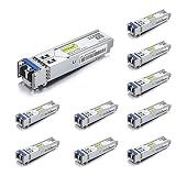 10Gtek 1.25G SFP 1000Base-LX Transceiver for Cisco GLC-LH-SMD, 10-Pack