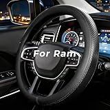 Noplkdss Steering Wheel Cover for Dodge Ram 1500 2500 3500, Fit 15.5-16" Wheels (Black)