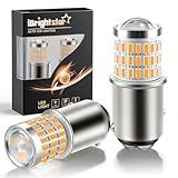 iBrightstar 1157 LED Bulb Amber, BAY15D 2057 2357 7528 LED Turn Signal Bulbs Super Bright for Vehicle Blinker Lights and Turn Signal Lights, 2 Pack