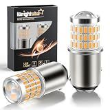 iBrightstar 1157 LED Bulb Amber, BAY15D 2057 2357 7528 LED Turn Signal Bulbs Super Bright for Vehicle Blinker Lights and Turn Signal Lights, 2 Pack