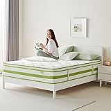 Dourxi King Size Mattress, 12 Inch Hybrid Mattress King in a Box, Organic Cotton Fabric Cover and Individual Pocket Springs, Cooler Sleep and Pressure Relief, Plush Support Feel, 76 * 80 * 12 Inch