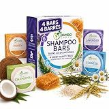 Shampoo Bars with Conditioning Effect - Solid, Natural, Biodegradable, 4pk