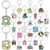 Pabucle 25 PCS Funny Keychains Bulk Cute Key Chain Accessories for Keys Backpack Bag Charm Funny Birthday Gifts for Women