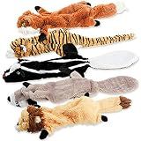 Dog Squeak Toys, No Stuffing Plush Dogs Chew Toy Bundle for Small Medium Large Breed Chewer Tough Durable Squeaky Pet Fetch Puppy Teething Chewing Interactive to Keep Them Busy Best Birthday Gift