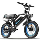 VDL Mountain Electric Bike for Teenager, 16" Fat Tire Ebike, Wider Seat 800W Peak Motor, Removable Battery, Front Fork Suspension, 20MPH, UP to 35 Miles Mountain Ebike, for Leisure Riding&Commuting