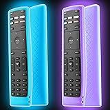 2 Pack Remote Case for Vizio XRT136, Silicone Cover for LCD LED TV Controller, Smart TV Remote Skin Sleeve Glow in The Dark Blue and Purple