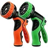 Heyakso Garden Hose Nozzle with 10 Spray Patterns – High Pressure Water Sprayer for Car Washing, Pet Bathing & Lawn Care with Lock Feature & Comfort Grip – Fits All 3/4" Standard Hoses Thread