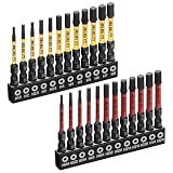 TGFTGF Impact Hex Head Allen Wrench Drill Bit Set, 24PCS, 2-inch (Metric & SAE), Premium S2 Steel 1/4" Hex-Shank Hex Bit Set, CNC Machined Magnetic Screwdriver Bit Set, Storage Box, Automotive Home