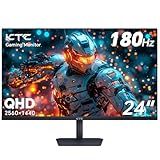 KTC 24" Gaming Monitor 180Hz 144hz Monitor QHD(2560x1440p) l Up to 1MS | Fast IPS Monitor |122% SRGB | 2X DP & 2X HDM| Tilt Xbox PS5 Switch|100×100mm VESA Compatible