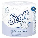 Scott Professional 100% Recycled Fiber Standard Roll Bulk Toilet Paper (13217), 2-Ply, Elevated Design, White, Individually Wrapped (80 Rolls of 473 Sheets, 37,840 Sheet Total)