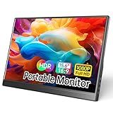 WCV Portable Monitor 15.6 Inch 1080P USB-C HDMI Ultra-Slim Travel Monitor with Kickstand, Compatible with Xbox, Laptop, PC, Mac Phone, PS, Swich IPS Ultra-Thin Zero Frame Gaming Monitor