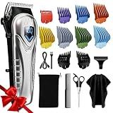 Chicclly Low Noise Hair Clippers for Men & Women with 10 Color Guide Combs